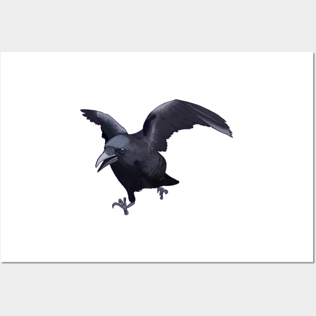 flying crow friend Wall Art by josierichey